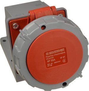 Розетка стаціонарна серії UСombi 4P 32A IP 67 (A0080010149) A0080010149 фото