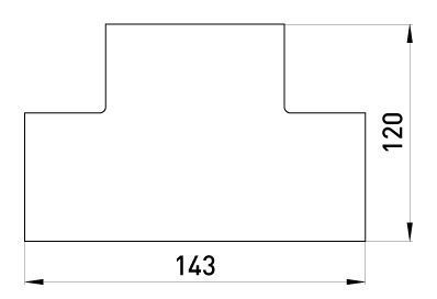 Т-з'єднувач e.trunking.t.channel.stand.100.40 для короба 100х40мм E.NEXT (s5033010) s5033010 фото