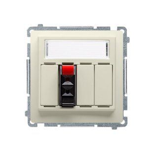 Розетка аудіо Simon Basic на 1 динамік, бежева (BMGL31.01/12) BMGL31.01/12 фото