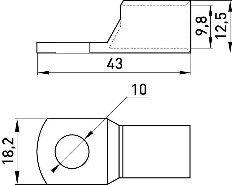 Мідний кабельний наконечник е.end.stand.sc.50 (s040005) s040005 фото