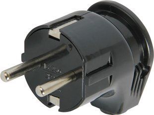 Вилка побутова e.plug.angle.008.16,з з/к, 16А кутова чорна E.NEXT (s9100005) s9100005 фото