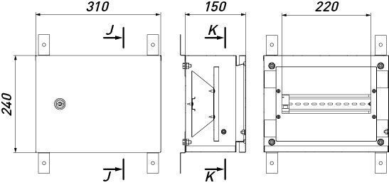Корпус металевий e.mbox.pro.n.12 IP54 навісний на 12 модулів E.NEXT (p0100215) p0100215 фото