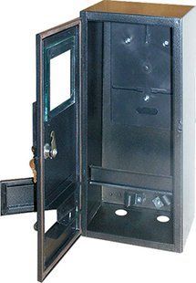Корпус e.mbox.stand.n.f1.6.z.str металевий, під 1-ф. лічильник, порожня, навісний, 6 мод.,з замком, вулична E.NEXT (s0100014) s0100014 фото