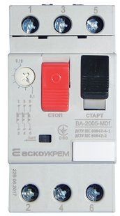 Автоматичний вимикач захисту двигуна ВА-2005 М01 АСКО-УКРЕМ (A0010050013) A0010050013 фото
