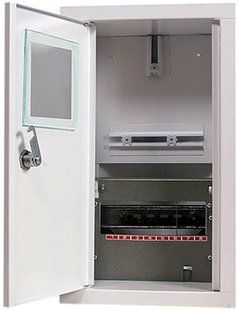 Корпус e.mbox.stand.w.f1.08.z.е металевий, під 1-ф. електронний лічильник, 8 мод., що вбудовується, з замком. E.NEXT (s0100050) s0100050 фото
