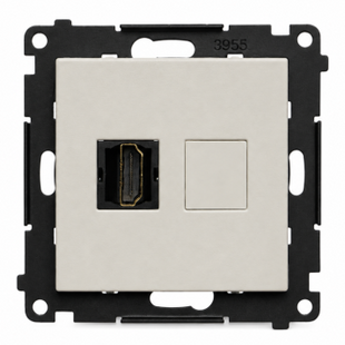 Розетка SIMON55 одинарна HDMI кашемір мат (TGHDMI.01/142) TGHDMI.01/142 фото