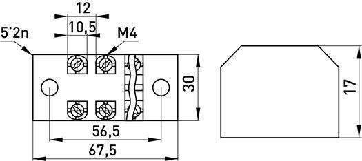 Клемна колодка захищена e.tc.protect.35.4, 35А, 4 полюса E.NEXT (p056012) p056012 фото