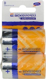 Батарейка лужна D.LR20.SC2 (shrink card 2) АСКО-УКРЕМ (Аско.LR20.SC2) Аско.LR20.SC2 фото