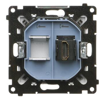 Розетка SIMON55 одинарна HDMI срібний мат (TGHDMI.01/143) TGHDMI.01/143 фото