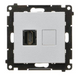 Розетка SIMON55 одинарна HDMI срібний мат (TGHDMI.01/143) TGHDMI.01/143 фото 1