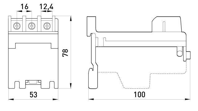 Незалежна основа теплового реле e.industrial.azh.40 для реле на 40А E.NEXT (i0120002) i0120002 фото
