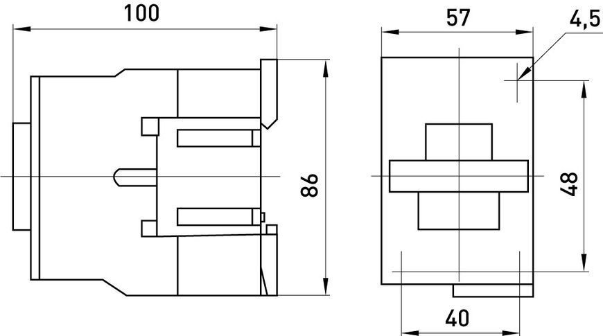 Контактор e.pro.ukc.2.32.400.1NO 32А, 400В, 1NO (p009110) p009110 фото